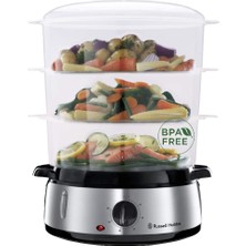 Russell Hobbs Buharlı Pişirici 800W BPA Free 9L Kapasiteli 3 Sepetli Sağlıklı Pişirme 19270-56