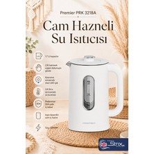Premier Prk 3218A Isıya Dayanıklı Cam Hazneli LED Işıklı Su Isıtıcısı Cool Touch Kettle
