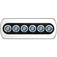 Labarka 6'lı Krom Switch Panel Sigortalı Korna Butonlu 12-24V