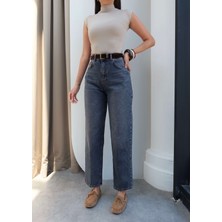 Esra Helvacı Boyfriend Süet Kemerli Jean