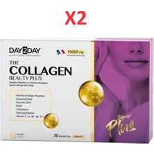 Orzax DAY2DAY The Collagen Beauty Plus 30 Tüp x 40 ml Türkiye Menşeli Kolajen Içeren Besin Takviyesi   2 Adet