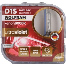 Wolfram 28751DPC Wolfram D1S 12V 35W Ultravşolet Mavi Cam 6000K