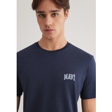 Mavi Mavi Logo Baskılı Lacivert Tişört 0611714-70497