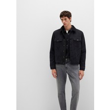Mavi Zander Classic Denim Siyah Suni Kürklü Jean Ceket 0111214-89117