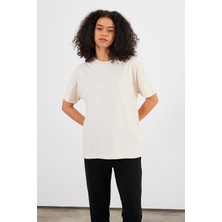 Vena Kadın Oversize Naturel Rahat Kalıp Tişört