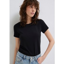 Mavi Stretch Beyaz Basic Tişört 0610252-620