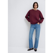 Mavi Bisiklet Yaka Bordo Basic Sweatshirt 1610198-70415
