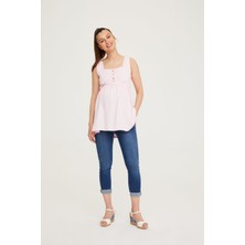 Vavien Hamile Pembe Bluz Tunik 1075