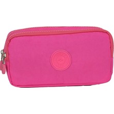Mikasso Yogi Iki Gözlü Kız Çocuk Pembe Krinkıl Kumaş Kalem Çantası/kalemlik - KK975-6 Tekstil Pembe
