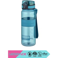 Uzspace 500ml Yeni Koleksiyon Orta Boy El Askılı Sızdırmaz Silikon Gövdeli Tritan Su Matarası Bpa Yok Koku Yok