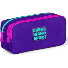 Mikasso Sport Mor Iki Bölmeli Kalem Çantası 22276 Tekstil Mor