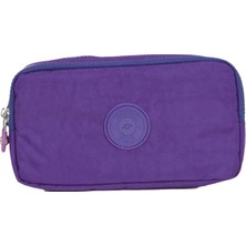 Mikasso Yogi Iki Gözlü Kız Çocuk Mor Krinkıl Kumaş Kalem Çantası/kalemlik - KK975-8 Tekstil Mor