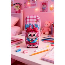Mikasso Labubu Kabartmalı Içi Fileli Kalem Kutusu Kalemlik 1 Adet Pembe Belirtilmemiş Pembe