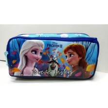 Mikasso Frozen Kalem Çantası Hawk Forever Sısters Tekstil Mavi