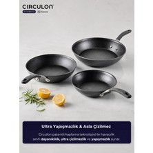 Circulon A1 Serisi Scratchdefense Çizilmez Yapışmaz 3'lü Kızartma Tava Seti - 22CM, 26CM, 28CM