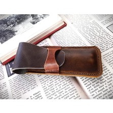 Mikasso Hakiki Deri El Emeği Özel Kalemleriniz Için Kalemlik Kalem Kutu 27 cm 6 cm  Tt5 Belirtilmemiş Kahver