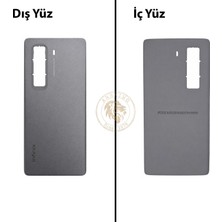 Arsking Infinix Hot 50 Pro Plus Titanyum Gri Uyumlu Arka Kapak Arka Cam Batarya Pil Kapağı Lazer Kesim