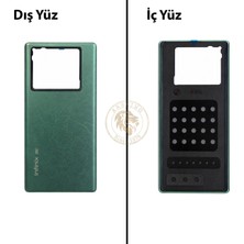 Arsking Infinix Note 40 Pro 5g Yeşil Uyumlu Arka Kapak Arka Cam Batarya Pil Kapağı Lazer Kesim Back Cover