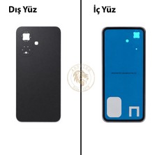 Arsking Infinix Smart 10 Siyah Uyumlu Arka Kapak Arka Cam Batarya Pil Kapağı Lazer Kesim Back Cover