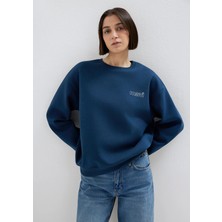 Mavi Mavi Logo Baskılı Lacivert Sweatshirt 1611656-82454