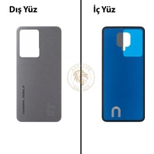 Arsking General Mobile Gm 24 Pro Gri Uyumlu Arka Kapak Arka Cam Batarya Pil Kapağı Lazer Kesim Back Cover