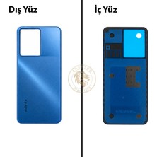 Arsking Infinix Note 12 Mavi Uyumlu Arka Kapak Arka Cam Batarya Pil Kapağı Lazer Kesim Back Cover