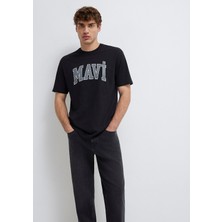 Mavi Mavi Logo Baskılı Siyah Tişört 0611711-900