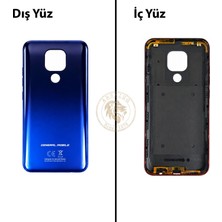 Arsking General Mobile Gm 20 Mavi Uyumlu Arka Kapak Arka Cam Batarya Pil Kapağı Lazer Kesim Back Cover