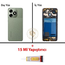 Arsking Tecno Spark 20C Yeşil Uyumlu Orta Kasa + B7000 Yapıştırıcı Full Kasa Kapak Gövde Housing