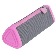 Mikasso Prısmo Sl-Ply Kare Kalem Çantası A.gri-Şeker Pembe Tekstil Pembe