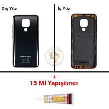 Arsking General Mobile Gm 20 Siyah Uyumlu Arka Kapak + B7000 Yapıştırıcı Arka Cam Batarya Pil Kapağı