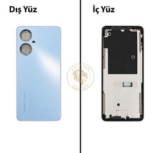 Arsking Tecno Camon 18 Mavi Uyumlu Orta Kasa Full Kasa Kapak Gövde Housing