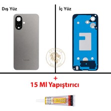 Arsking Tecno Spark Go 2 Titanyum Gri Uyumlu Arka Kapak + B7000 Yapıştırıcı Arka Cam Batarya Pil Kapağı