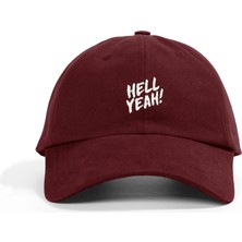 PataCute Hell Yeah Bordo Soft Baseball Şapka