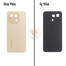 Arsking Tecno Spark Go 1 Gold Uyumlu Arka Kapak Arka Cam Batarya Pil Kapağı Lazer Kesim Back Cover