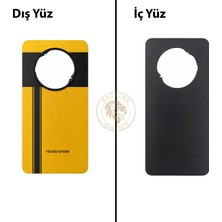 Arsking Tecno Spark 30 Bumblebee Uyumlu Arka Kapak Arka Cam Batarya Pil Kapağı Lazer Kesim Back Cover