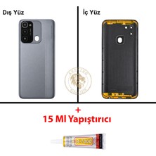 Arsking Tecno Spark 8c Gri Uyumlu Lensli Arka Kapak + B7000 Yapıştırıcı Arka Cam Batarya Pil Kapağı