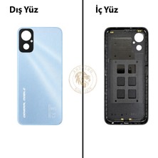 Arsking General Mobile Gm 23SE Mavi Uyumlu Arka Kapak Arka Cam Batarya Pil Kapağı Lazer Kesim Back Cover