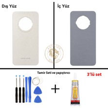 Arsking Tecno Spark 30C Magic Skin Uyumlu Arka Kapak + Yapıştırıcı ve Vida Seti Arka Cam Batarya Pil Kapağı