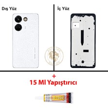 Arsking Tecno Camon 20 Pro Mr.doodle Uyumlu Orta Kasa + B7000 Yapıştırıcı Full Kasa Kapak Gövde Housing