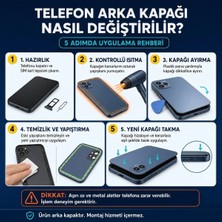 Arsking Infinix Hot 50 Pro Plus Titanyum Gri Uyumlu Arka Kapak + Yapıştırıcı ve Vida Seti Arka Cam