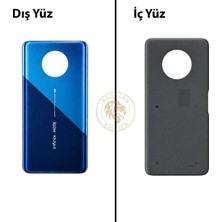 Arsking Infinix Note 7 Mavi Uyumlu Arka Kapak Arka Cam Batarya Pil Kapağı Lazer Kesim Back Cover