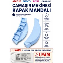 Öz Beyaz Eşya Arçelik - Beko - Altus - Grundıg Uyumlu Çamaşır Makinesi Kapak Mandalı Beyaz Renk