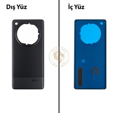 Arsking Infinix Zero 40 5g Siyah Uyumlu Arka Kapak Arka Cam Batarya Pil Kapağı Lazer Kesim Back Cover