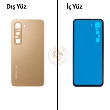 Arsking Infinix Hot 60 Karamel Uyumlu Arka Kapak Arka Cam Batarya Pil Kapağı Lazer Kesim Back Cover