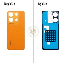 Arsking Infinix Note 30 Turuncu Uyumlu Arka Kapak Arka Cam Batarya Pil Kapağı Lazer Kesim Back Cover