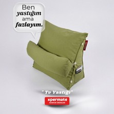 Xpermate Sırt Destek Yastığı - Bel, Boyun Destekli Yastık TV Yastığı Okuma Yastığı Ameliyat Sonrası Koyu Yeşil