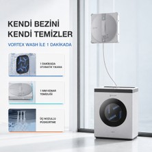 Ecovacs Yeni Akıllı Cam Temizleme Robotu, Otomatik Bez Yıkamalı Çok Işlevli Istasyon, 10.000 Pa Emiş, Üçlü Sprey, Uygulama Kontrolü ve 8 Temizlik Modu