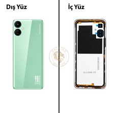 Arsking Tecno Spark 9t Yeşil Uyumlu Lensli Arka Kapak Arka Cam Batarya Pil Kapağı Lazer Kesim Back Cover