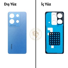 Arsking Infinix Note 30 Mavi Uyumlu Arka Kapak Arka Cam Batarya Pil Kapağı Lazer Kesim Back Cover